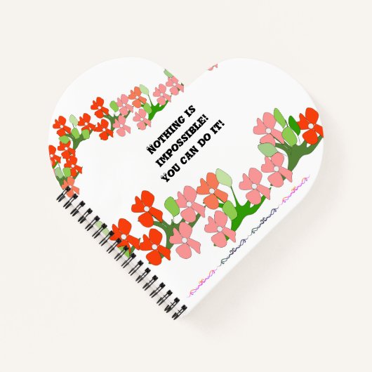 Cahier Fleurs Rouges Teamwork (Devant)