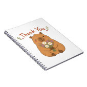 Cahier Fleurs Sauvages Merci Capybara Mignon (Côté Droit)