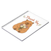 Cahier Fleurs Sauvages Merci Capybara Mignon (Côté gauche)