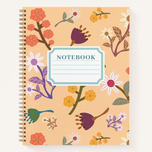 Cahier floral aquarelle (Devant)