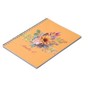 Cahier Floral Aquarelle Ton Péché de Pêche Doux (Côté gauche)