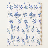 Cahier floral bleu élégant (Dos)