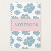 Cahier floral bleu élégant (Devant)