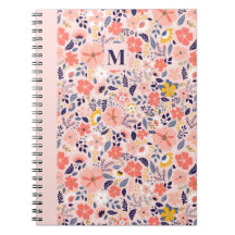 Cahier Floral Classique Spirale Fantaisiste