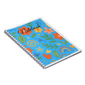 Cahier floral coloré (Côté Droit)