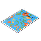 Cahier floral coloré (Côté gauche)