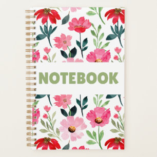 Cahier floral coloré – Fleur minimaliste