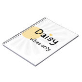 Cahier Floral Daisy Vibes Only (Côté gauche)