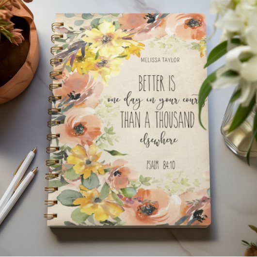 Cahier floral de versets bibliques