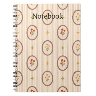 Cahier floral élégant et beau