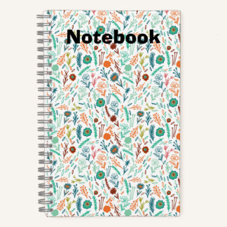 Cahier floral élégant et beau