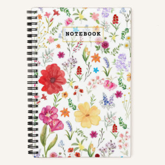 Cahier Floral Élégant pour la prise de notes et le