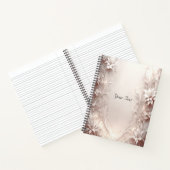 Cahier floral en ivoire blanc (Intérieur)