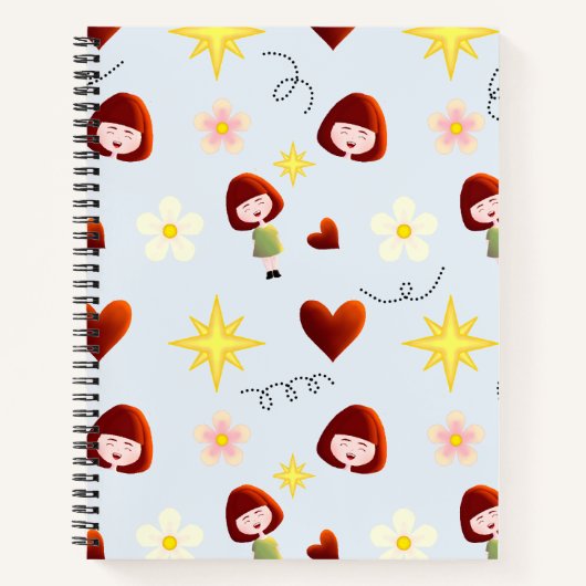 Cahier Floral Fille Mignonne (Devant)
