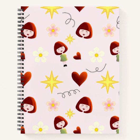 Cahier Floral Fille Mignonne (Devant)