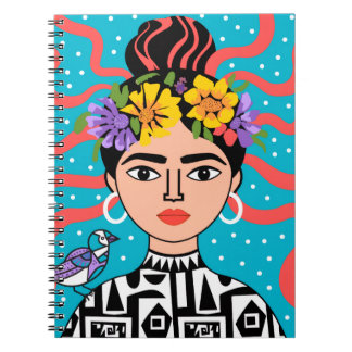 Cahier floral inspiré de Frida - Folklore mexicain