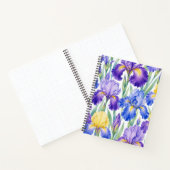 Cahier floral Iris bleu violet et jaune (Intérieur)
