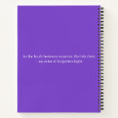 Cahier floral Iris bleu violet et jaune (Dos)