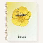 Cahier floral jaune élégant (Devant)