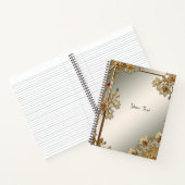 Cahier floral orné doré (Intérieur)
