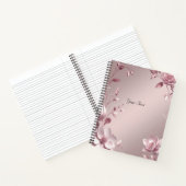 Cahier floral rose délicat (Intérieur)