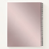Cahier floral rose délicat (Dos)