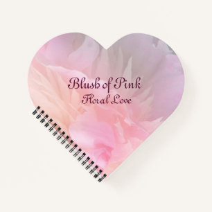 Cahier floral rose tendre Love