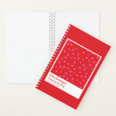Cahier floral rouge et rose (À l'intérieur)