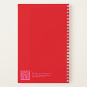 Cahier floral rouge et rose (Verso)