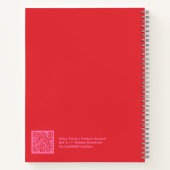 Cahier floral rouge et rose (Dos)