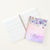 Cahier floral violet romantique (Intérieur)