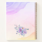 Cahier floral violet romantique (Dos)