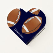 Cahier Football Navy Blue avec nom brodé (Dos)