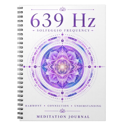 Cahier Fréquence Solfeggio 639 Hz – Harmony & Co (Devant)