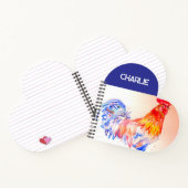 Cahier Garçon Enfant Poulet Aquarelle Coq (Intérieur)