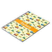 Cahier Garçons Motif Véhicules de Construction (Côté gauche)