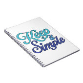 Cahier Garde les Choses Simples (Bleu) (Côté Droit)