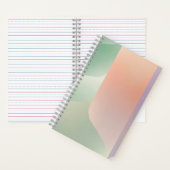 Cahier Géométrique Abstrait – Vert Orange Violet (À l'intérieur)