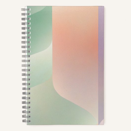 Cahier Géométrique Abstrait – Vert Orange Violet (Recto)