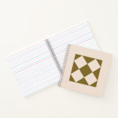 Cahier Géométrique Elégant Vert Olive & Crème (Intérieur)