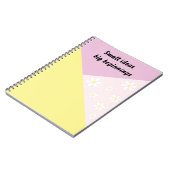 Cahier Géométrique Pastel avec Texte Modifiable (Côté gauche)