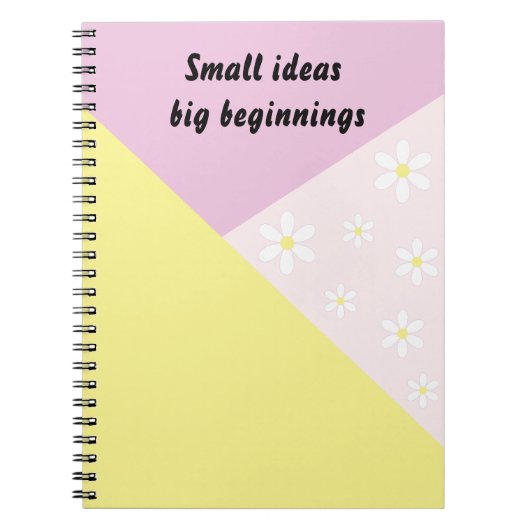 Cahier Géométrique Pastel avec Texte Modifiable (Devant)
