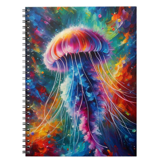 Cahier Glow Méduse Vibrante (Devant)