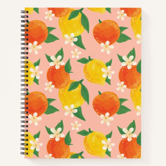 Cahier Grand Format Citron Orange Citrus (Devant)