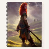 Cahier graphique de fantasy avec princesse guerriè (Devant)