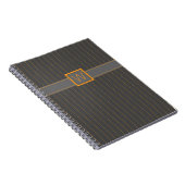 Cahier Gris avec Rayures Orange (Côté Droit)