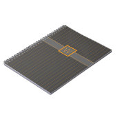 Cahier Gris avec Rayures Orange (Côté gauche)