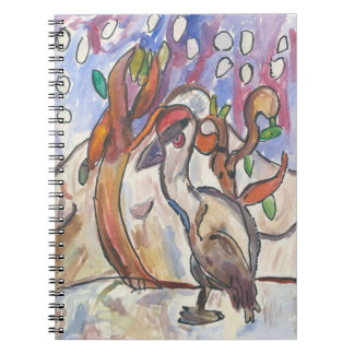 Cahier Grue couronnée de rouge