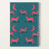 Cahier Guépard Boho Sarcelle et Lune Rose (Verso)