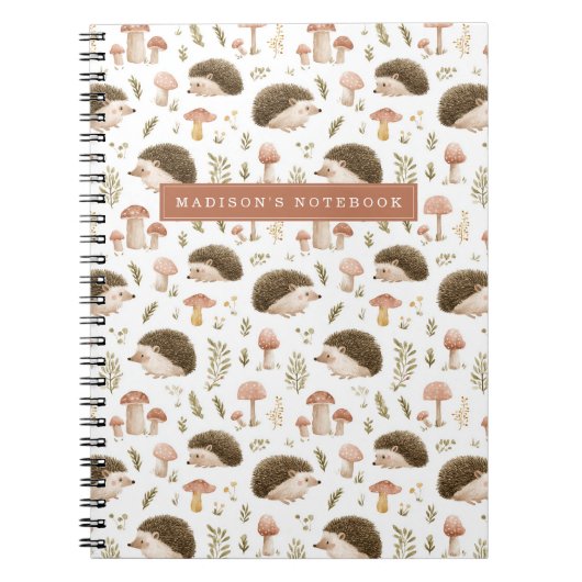 Cahier Hérisson et Champignons (Devant)